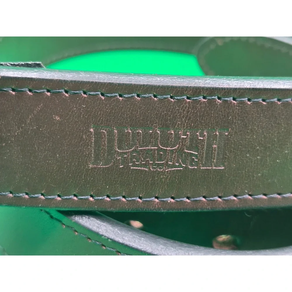 Duluth Trading Co Mens Brown Leather Lifetime Belt Solid Brass Buckle 48 85362